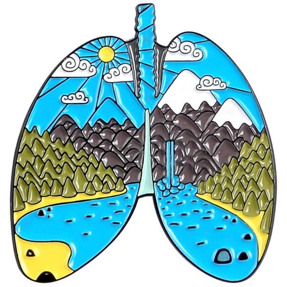 Healthy Lungs Enamel Pins 051 - Picture 1 of 1
